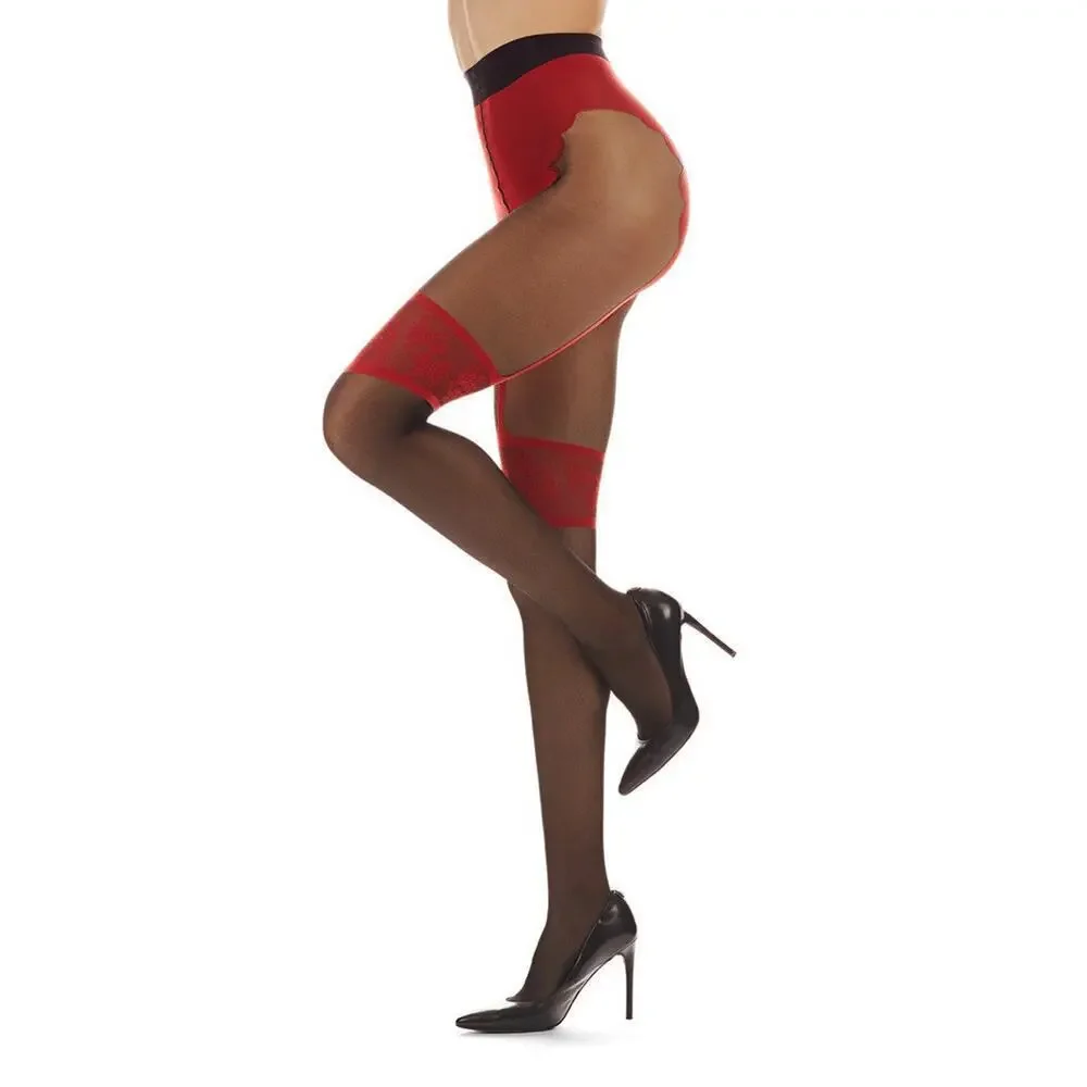 🦋B2G1🦋MeMOÍ LoveMoi Fantasy Knit In Cheeky Brief Garter Sheer Pantyhose | Lov300